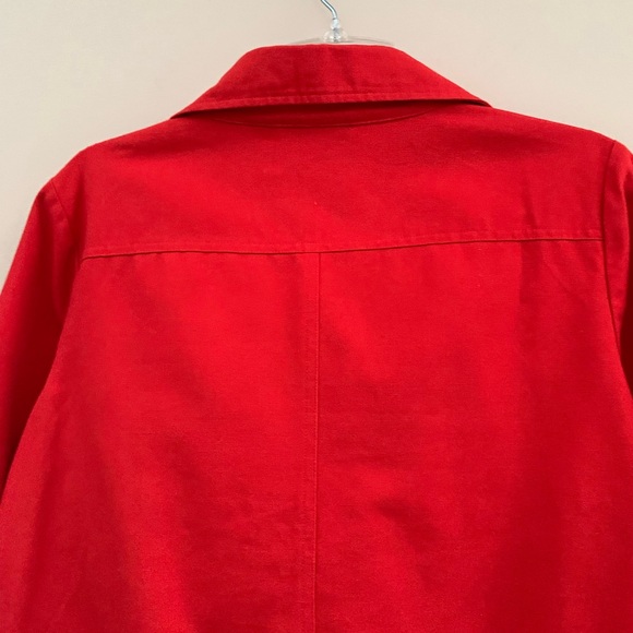 Chico’s orange jacket with cowl neck collar and 3/4 sleeves Size M - Picture 9 of 10